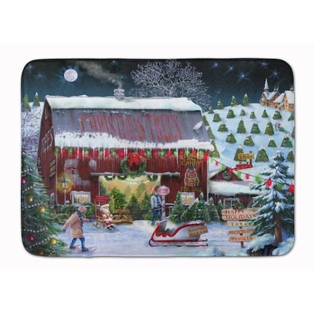 Jensendistributionservices Christmas Tree Farm Machine Washable Memory Foam Mat MI54542